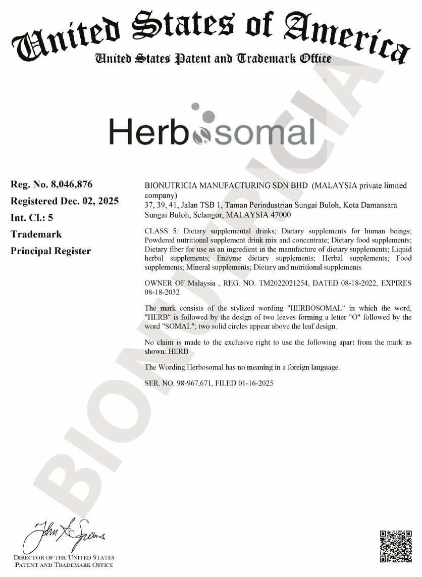 Herbosomal® U.S. Registered Trademark document preview