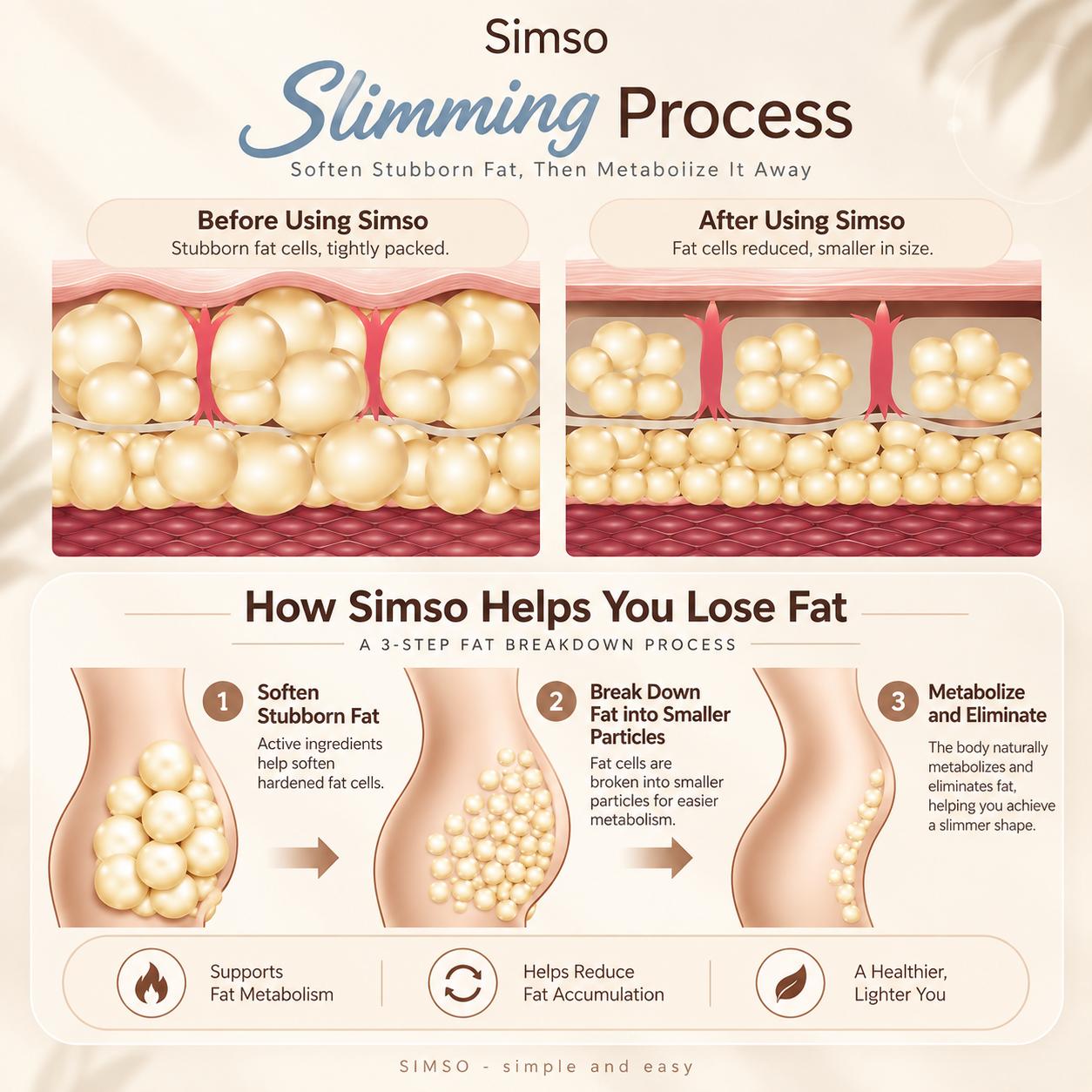 SIMSO slimming process illustration