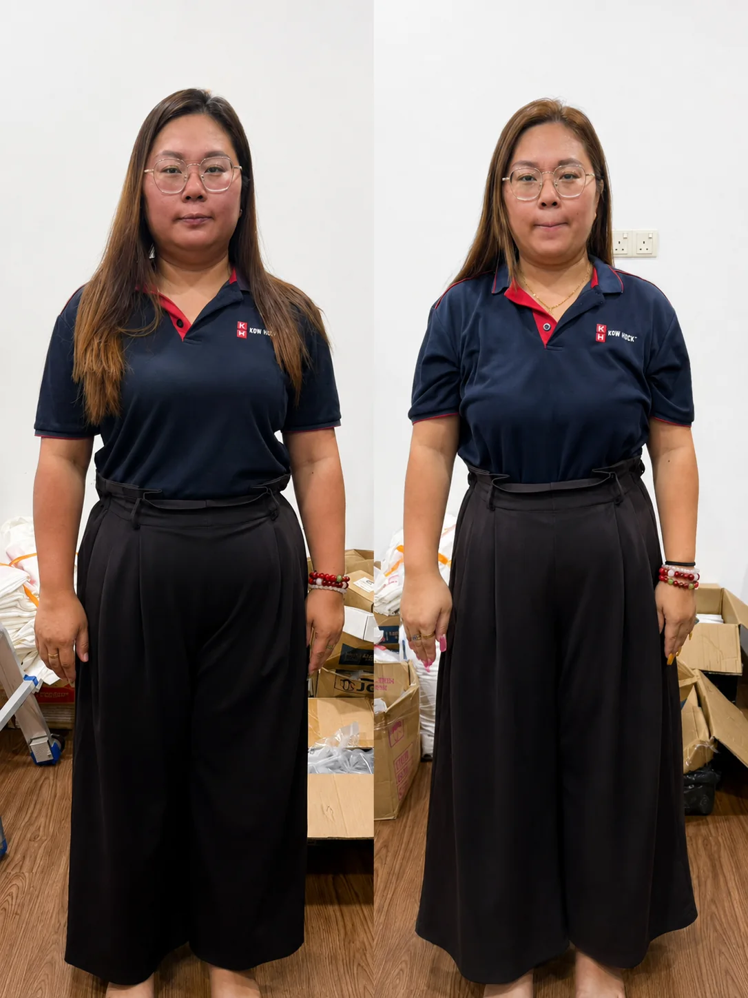 Change, documented. — before and after journey